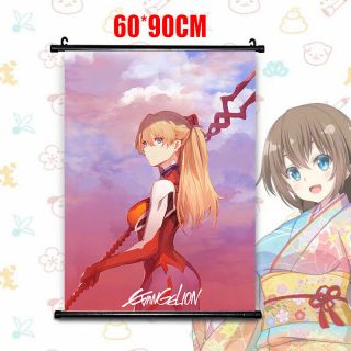 Anime Neon Genesis Evangelion Eva Asuka Poster Wall Scroll Roll Gift 60 90cm V5