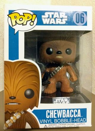 Funko Pop Star Wars 06 Chewbacca Large Font Blue Box Vinyl Figure