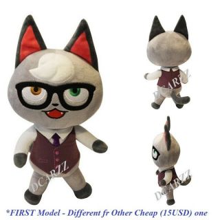 First Animal Crossing Raymond Smug Cat Plush Toy Jyakku Soft Stuffed Doll Gift