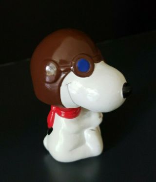 Vintage Peanuts Snoopy Red Baron Flying Ace Ceramic Bobble Head 1960 