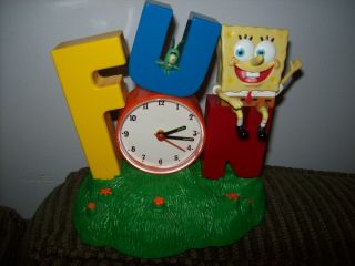 2002 Tek Time Musical Singing Fun Spongebob Squarepants Alarm Clock
