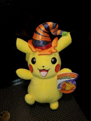 Pikachu Plush Witch Hat PokÉmon Halloween With Tags