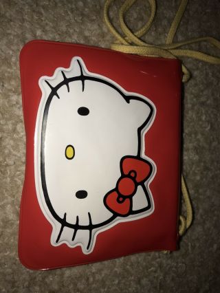 Vintage 1976 Sanrio Hello Kitty Colored Pencil And Notebook Set Purse Red Snap
