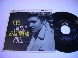 W Picture Sleeve Elvis Presley Heartbreak Hotel 1956 45rpm Ep Vg,