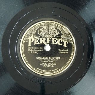 78rpm - Jazz - Jack Oakie W/ Orch.  : College Rhythm & Take A Number From 1 To 10