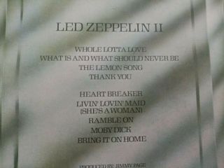 LED ZEPPELIN 2,  LP,  1969,  Early Plum Pressing,  Stereo,  Misprint,  Atlantic 588198 3