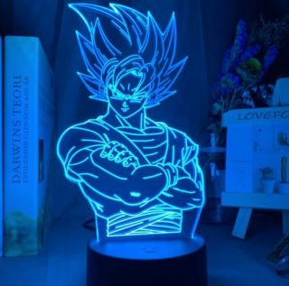 3D LED Dragon Ball Z Goku Saiyan Anime Night Light Kids Gift Christmas 2