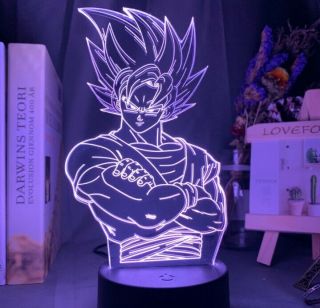 3D LED Dragon Ball Z Goku Saiyan Anime Night Light Kids Gift Christmas 3