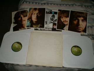 The Beatles White Album (numbered & Raised " Beatles ") W/ Poster&4 Photos