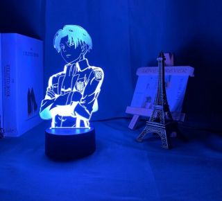 3D LED Anime Attack on Titan Captain Levi Night Light Kids Gift Lamp 3