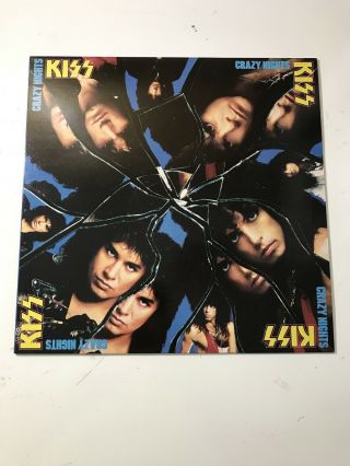 Kiss - Crazy Nights Vinyl Album.  Vertigo,  1987.  Import.  & Unplayed.