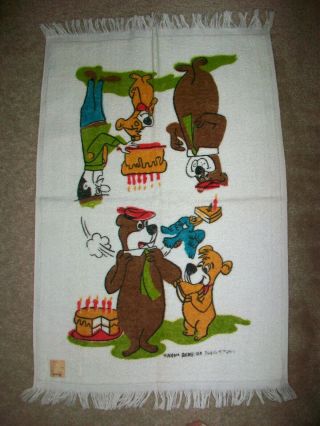 Vintage Yogi Bear & Boo - Boo Dish Drying Towel - 16x25 -