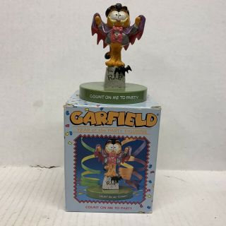 Vtg Garfield Year Of The Party Figurine October Halloween Count On Me To Party