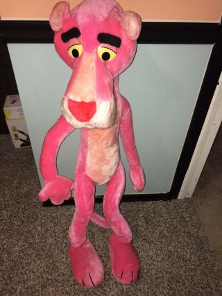Pink Panther Plush Stuffed Animal 1980 Mighty Star Bendable Wire 4 