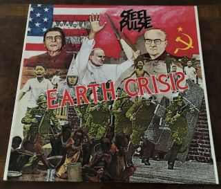 Steel Pulse " Earth Crisis ".  Vinyl Lp Record.  Promo.  Sounds