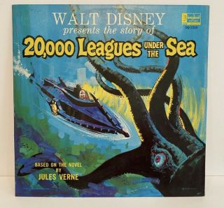 Disneyland Walt Disney 20000 Leagues Under The Sea Lp Record Jules Vern