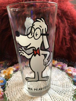 Vintage Pepsi Tumbler Mr.  Peabody Bullwinkle And Rocky Show 1970s