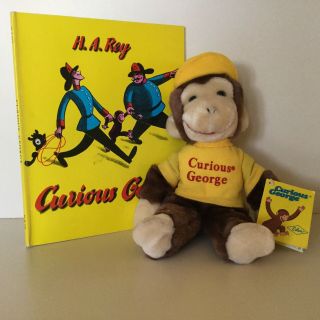 Curious George Book And 11 Inch Plush Figure Set