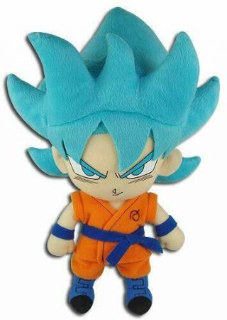 Authentic Great Eastern Dragon Ball Ssgss Blue Goku Standing Plush 8 "