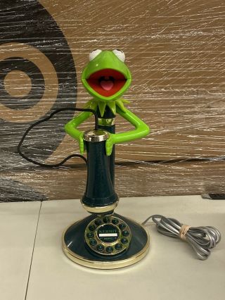 Vintage Kermit The Frog Muppet Candlestick Telephone Telemania Rare Phone