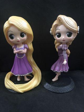Banpresto Q Posket Disney Tangled Rapunzel Figure Set Of 2