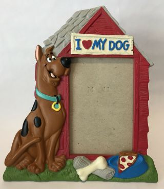 Vintage Warner Bros Studio Store Scooby Doo Picture Frame 1997 “i Love My Dog”