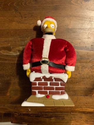 Talking Santa Homer Simpson Stuck In The Chimney By Gemmy Industries