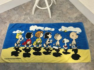 Peanuts Beach Towel - Charlie Brown,  Snoopy,  Whole Gang - 54 " X 27 "
