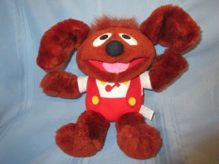 Vintage Muppet Babies Rowlf Dog Plush Stuffed Hasbro Softies 1985 12 " Good Cond.