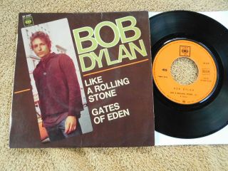 Bob Dylan - Like A Rolling Stone/gates Of Eden - French Picture Sleeve Ps 7 "
