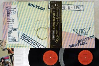 Aerosmith Live Bootleg Cbs/sony 40ap 1170,  1 Japan Obi Poster Vinyl 2lp