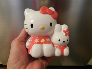Vtg 1976 2001 Sanrio Hello Kitty Bunny Rabbit Miffy Friend Ceramic Piggy Bank