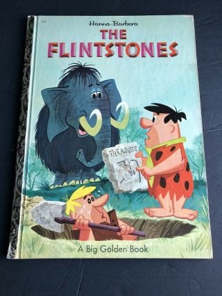 Vintage A Big Golden Book 8012 Hanna Barbera The Flintstones 1962