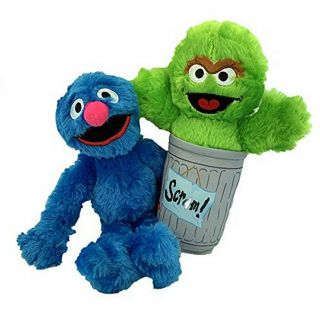 Sesame Plush Toy Set Of 2 Grover And Oscar The Grouch