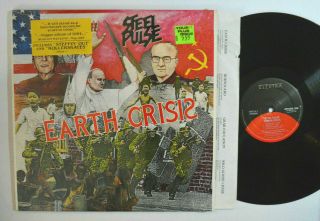Reggae Lp - Steel Pulse - Earth Crisis In Shrink 1984 Elektra W/ Hype Sticker M -