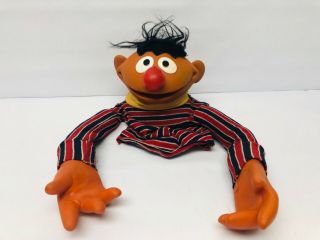 Vintage Ernie Hand Puppet Very Loved Sesame Street Hard Face