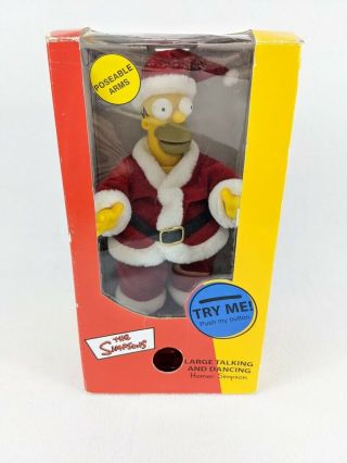 The Simpsons Christmas Large Talking And Dancing Homer Simpson Santa Decoration