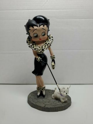 Betty Boop Figurine Walking The Dog Pudgy Vtg 1999 6852