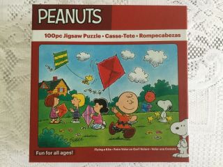 Peanuts 100 Piece Jigsaw Puzzle “flying A Kite” Snoopy,  Charlie Brown