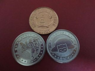 Japan Pokemon Meowth Chansey Snorlax Medal Coin Nintendo Pocket Monster F/s