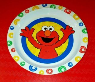 Set Of 2 Sesame Street Elmo Melamine 8½ " Plates By The First Years 2003