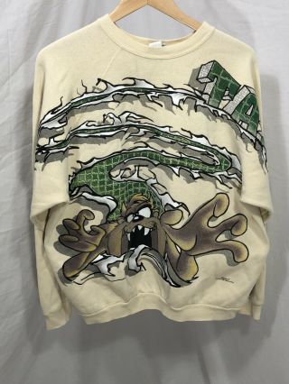 Vintage Looney Tunes Taz Sweater 1996 Xl Mens