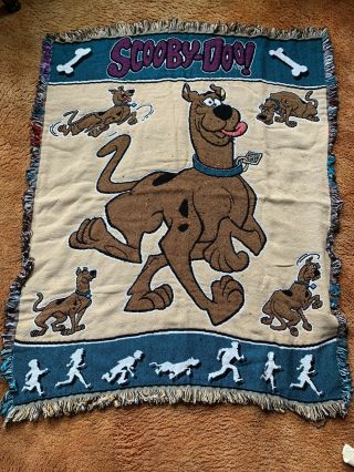 1999 Scooby Doo Throw Blanket Northwest 40 X 50 " Tapestry Usa