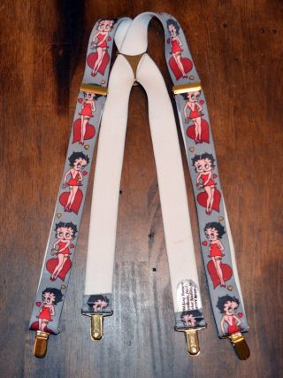 Vintage Betty Boop Adult Suspenders 1994 Fleischer Studios Inc