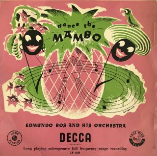 Edmundo Ros And His Orchestra Dance The Mambo 10” Lp Decca Uk 1954 Exc Pro