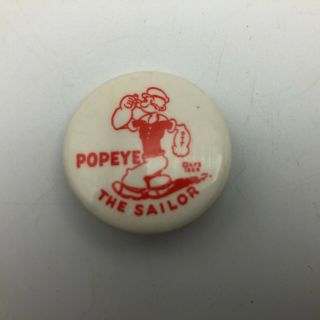 Vintage Popeye The Sailor Pin Pinback Kfs Parisian Novelty Usa M6