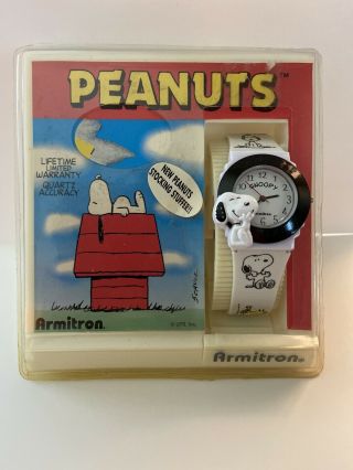 Vintage Peanuts Snoopy Woodstock Armitron Watch Never Removed From Package