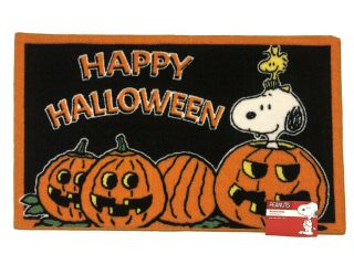 Peanuts Snoopy Happy Halloween Pumpkin Accent Rug Fall Decor Floor Door Mat
