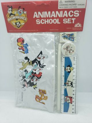 Animaniacs Wakko Yakko Dot Warner Bros Characters 1995 School Set Vintage