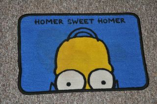 The Simpsons " Homer Sweet Homer " Rug/ Mat (24 X 16) =excellent